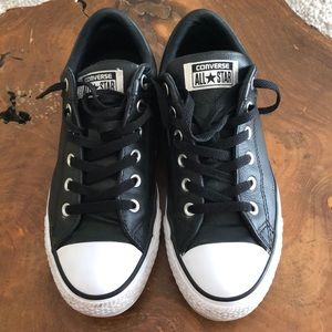 Black Leather Converse All ⭐️ Star